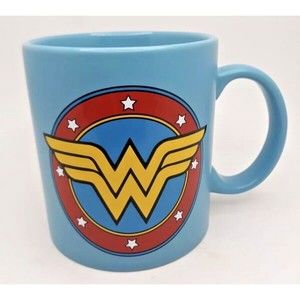DC Comics Wonder Woman Logo Blue Ceramic Jumbo 20 oz Mug Coffee Tea Super Hero